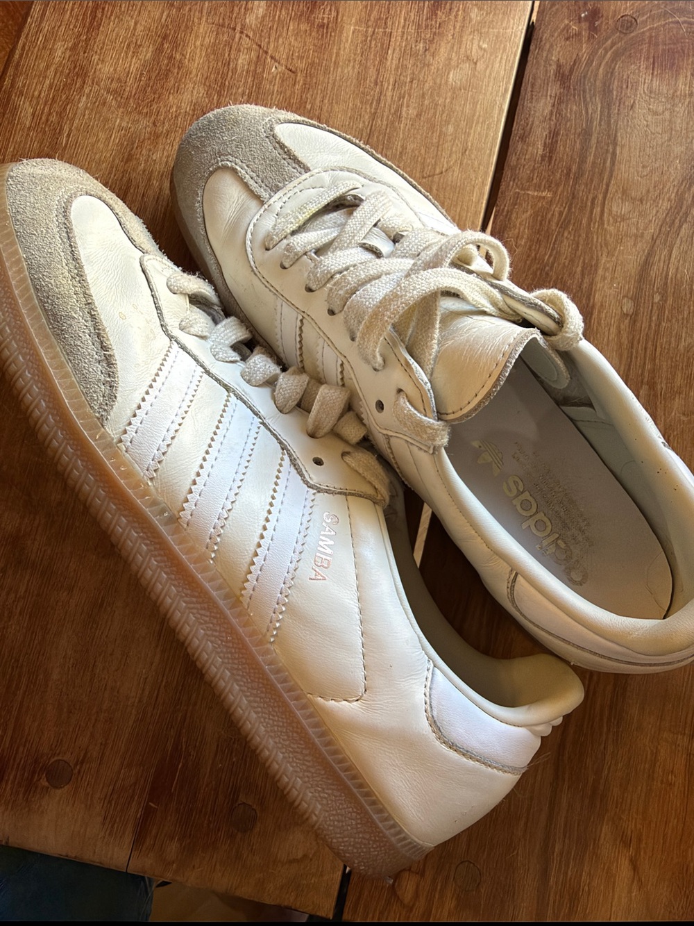 adidas Samba Women’s Sneakers in Off-White with Gum Sole